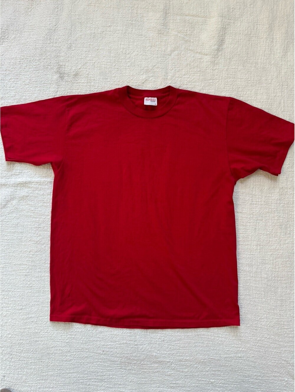 Sunbelt Red XL Single Stitch T-Shirt Made USA Vintage 90s